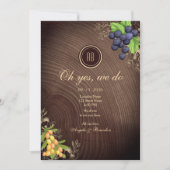 Invitation Réception de mariage automnal rustique (Devant)