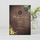 Invitation Réception de mariage automnal rustique (Debout devant)