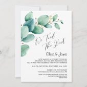 Invitation Réception de mariage aux feuilles d'eucalyptus 'No (Devant)