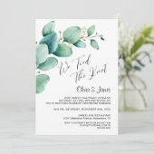 Invitation Réception de mariage aux feuilles d'eucalyptus 'No (Debout devant)