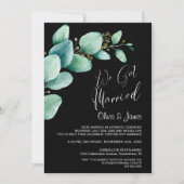 Invitation Réception de mariage aux feuilles d'eucalyptus Nou (Devant)