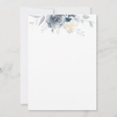 Invitation Réception de mariage aux fleurs aquarelles (Dos)