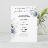 Invitation Réception de mariage aux fleurs d'aquarelle (Debout devant)