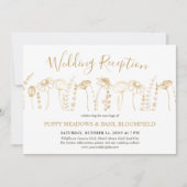 Invitation Réception de mariage aux fleurs sauvages - Dessin (Devant)