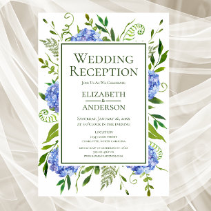 Invitation Réception de mariage aux Hortensias Bleus