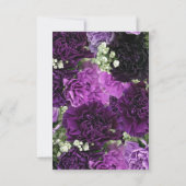 Invitation Réception de mariage aux oeillets de pourpre dégra (Dos)