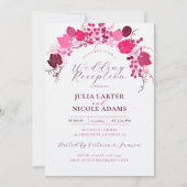 Invitation Réception de mariage aux raisins de baie sucrée fl (Devant)