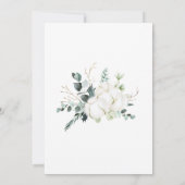 Invitation Réception de mariage avec arche de fleurs de coton (Dos)