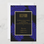 Invitation Réception de mariage avec beau bracken à feuilles (Devant)