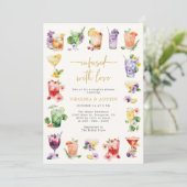 Invitation Réception de mariage avec cocktail (Debout devant)