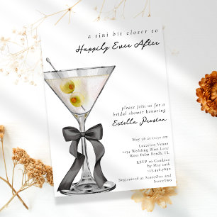 Invitation Réception de mariage avec cocktail Martini sale si