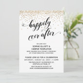 Invitation Réception de Mariage avec Confettis Dorés Uniqueme (Debout devant)