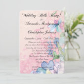 Invitation Réception de mariage avec de jolies fleurs sauvage (Debout devant)