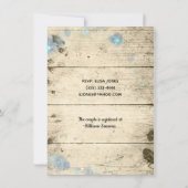 Invitation Réception de mariage avec des lucioles rustiques e (Dos)