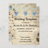 Invitation Réception de mariage avec des lumières rustiques d (Devant / Derrière)