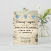 Invitation Réception de mariage avec des lumières rustiques d (Debout devant)