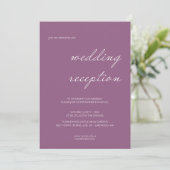 Invitation Réception de mariage avec écriture calligraphique  (Debout devant)