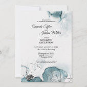 Invitation Réception de mariage avec esquisse aquarelle sarce (Devant)
