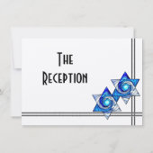 Invitation Réception de mariage avec étoiles de David entrela (Dos)