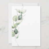 Invitation Réception de mariage avec feuillage de verdure d'e (Dos)