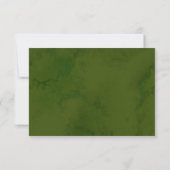 Invitation Réception de mariage avec feuillage vert floral sa (Dos)