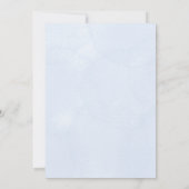 Invitation Réception de mariage avec fleurs bleues et dorées (Dos)