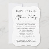 Invitation Réception de mariage avec photo de fuite amoureuse (Devant)