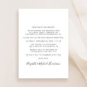 Invitation Réception de mariage avec photo de script moderne