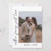 Invitation Réception de mariage avec séance photo pour une fu (Devant)