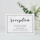 Invitation Réception de mariage avec typographie moderne en m (Debout devant)