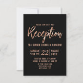 Invitation Réception de mariage avec typographie moderne en r (Devant)