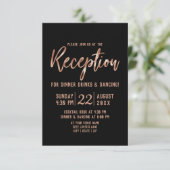 Invitation Réception de mariage avec typographie moderne en r (Debout devant)