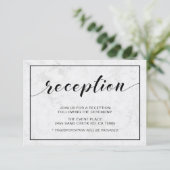 Invitation Réception de mariage avec typographie moderne et m (Debout devant)