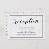Invitation Réception de mariage avec typographie moderne et m (Devant / Derrière)