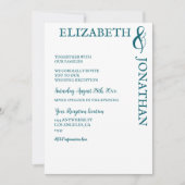 Invitation Réception de mariage avec typographie moderne sarc (Devant)