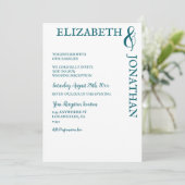Invitation Réception de mariage avec typographie moderne sarc (Debout devant)