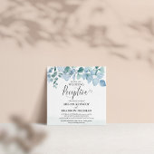 Invitation Réception de mariage avec verdure d'eucalyptus pou