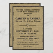 Invitation Réception de mariage BBQ (Devant / Derrière)