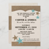 Invitation Réception de mariage BBQ Western (Devant / Derrière)