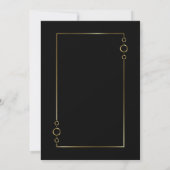 Invitation Réception de mariage Black Gold Happily Ever After (Dos)