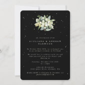 Invitation Réception de mariage Black Snowberry + Eucalyptus (Devant)