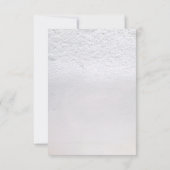 Invitation Réception de mariage blanc hivernal Flocon de neig (Dos)