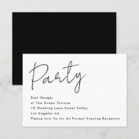 Réception de mariage blanc noir moderne sur mesure