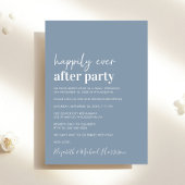 Invitation Réception de mariage bleu Dusty minimal moderne