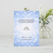 Invitation Réception de mariage bleu hiver merveilleux (Debout devant)