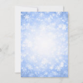 Invitation Réception de mariage bleu hiver merveilleux (Dos)