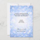 Invitation Réception de mariage bleu hiver merveilleux (Devant)