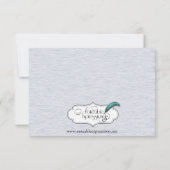 Invitation Réception de mariage Blue Vintage Elegance (Dos)