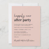 Invitation Réception de mariage blush minimal moderne QR Code (Devant)