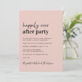 Invitation Réception de mariage blush minimal moderne QR Code (Debout devant)